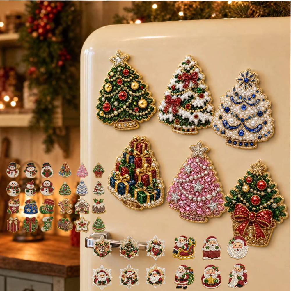 Resin Art Tree - Kit de 6 Ímãs de Geladeira