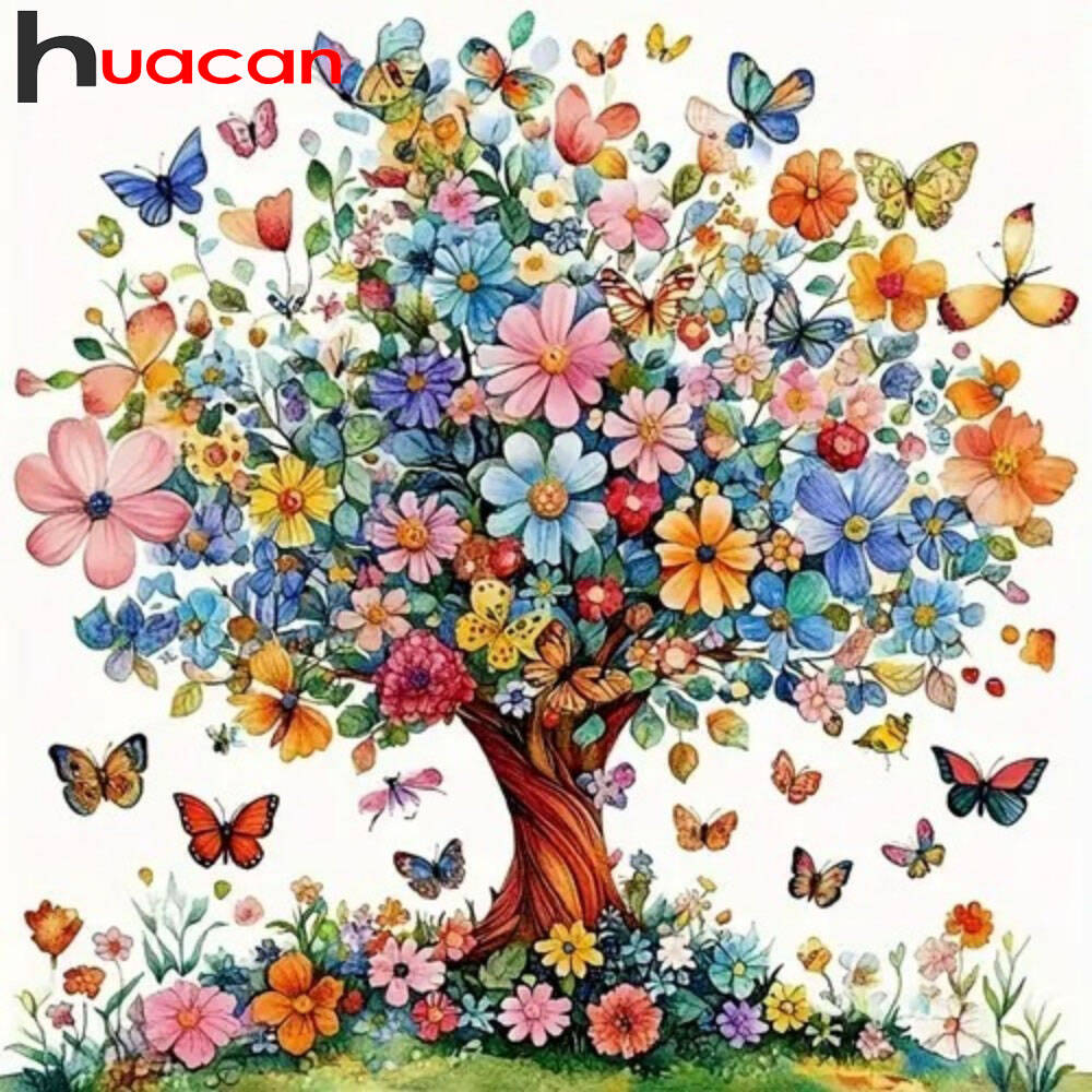 Resin Art Tree - Huacan 2025 nova coleção pinturas diamante