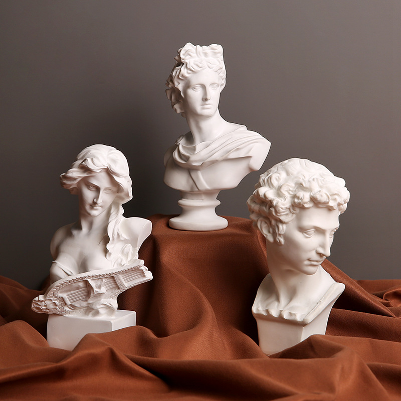 Resin Art Studio - Estatuetas em miniatura nórdico grego figura