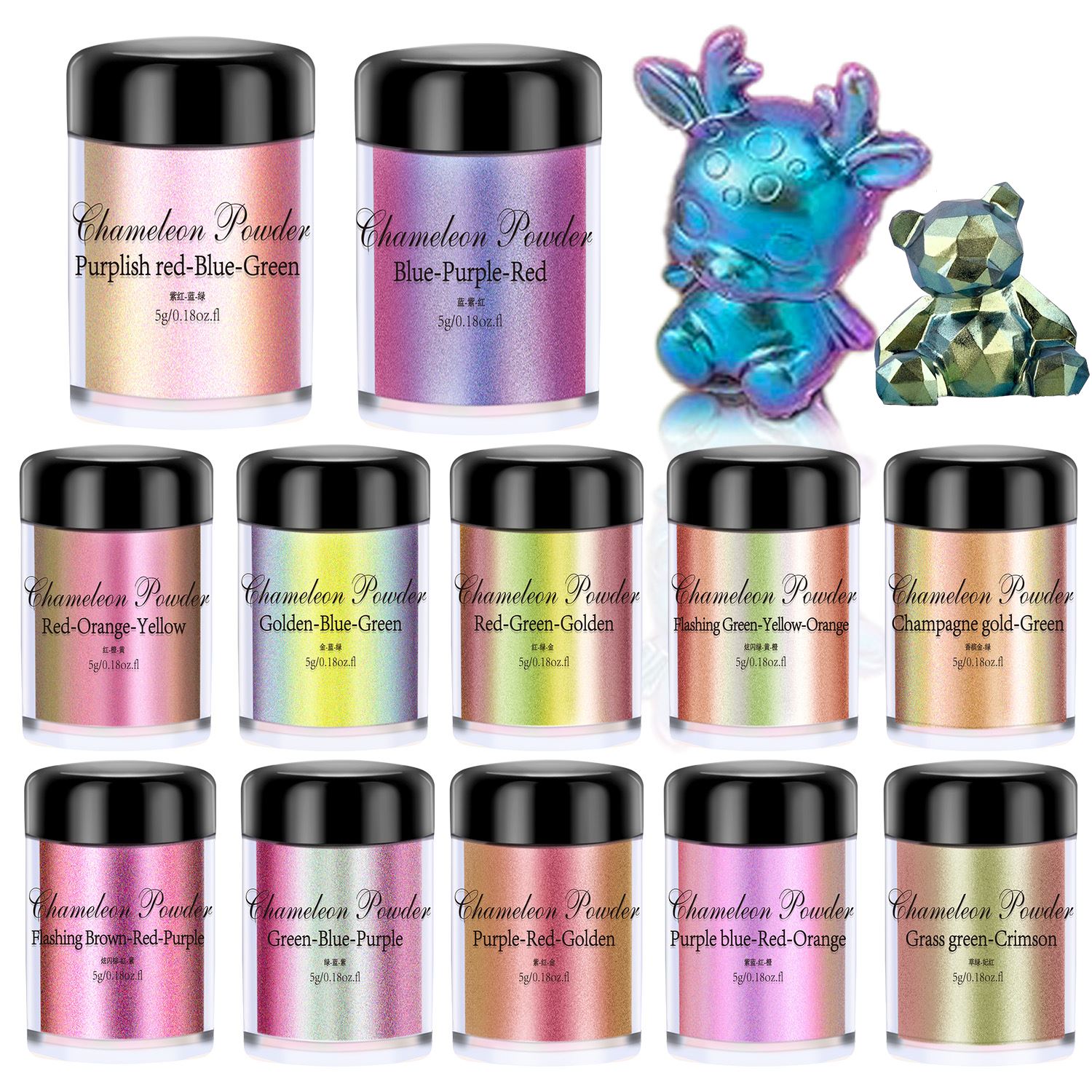 Resin Dye Opaque - 5g camaleão em pó prego coloração