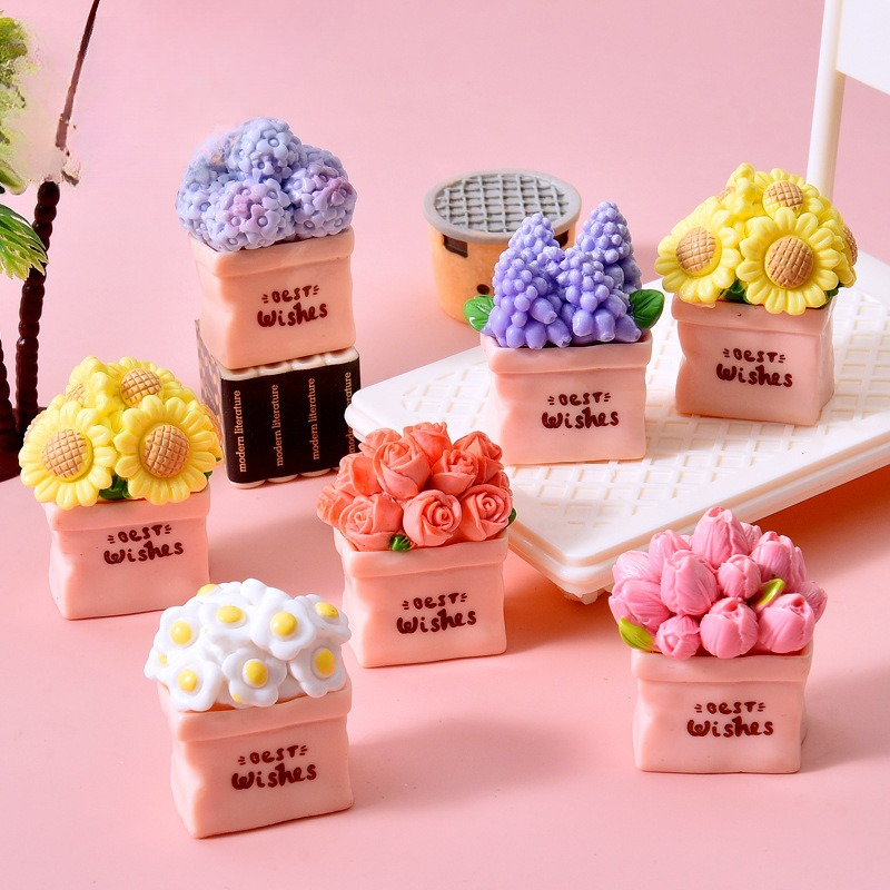 Mini vaso de flores planta gir - Resin Art Tree avaliação e preço