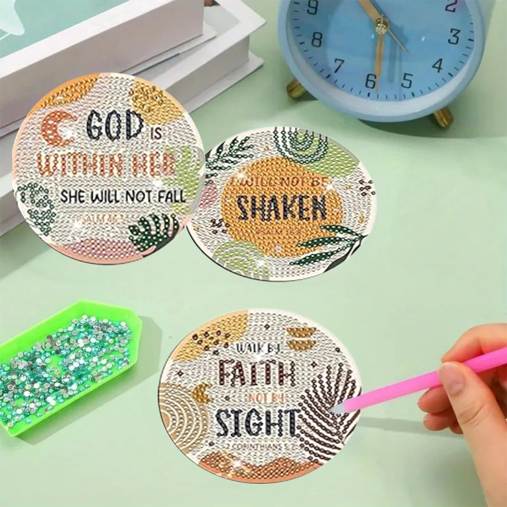 Conjunto de 8 Porta-Copos de P - Resin Art Coasters avaliação e preço