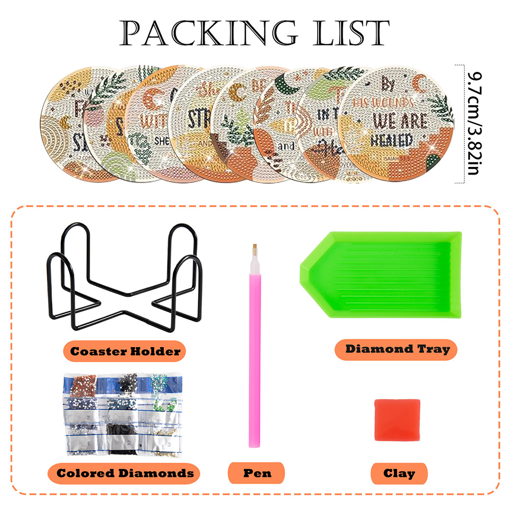Conjunto de 8 Porta-Copos de P - Resin Art Coasters avaliação e preço