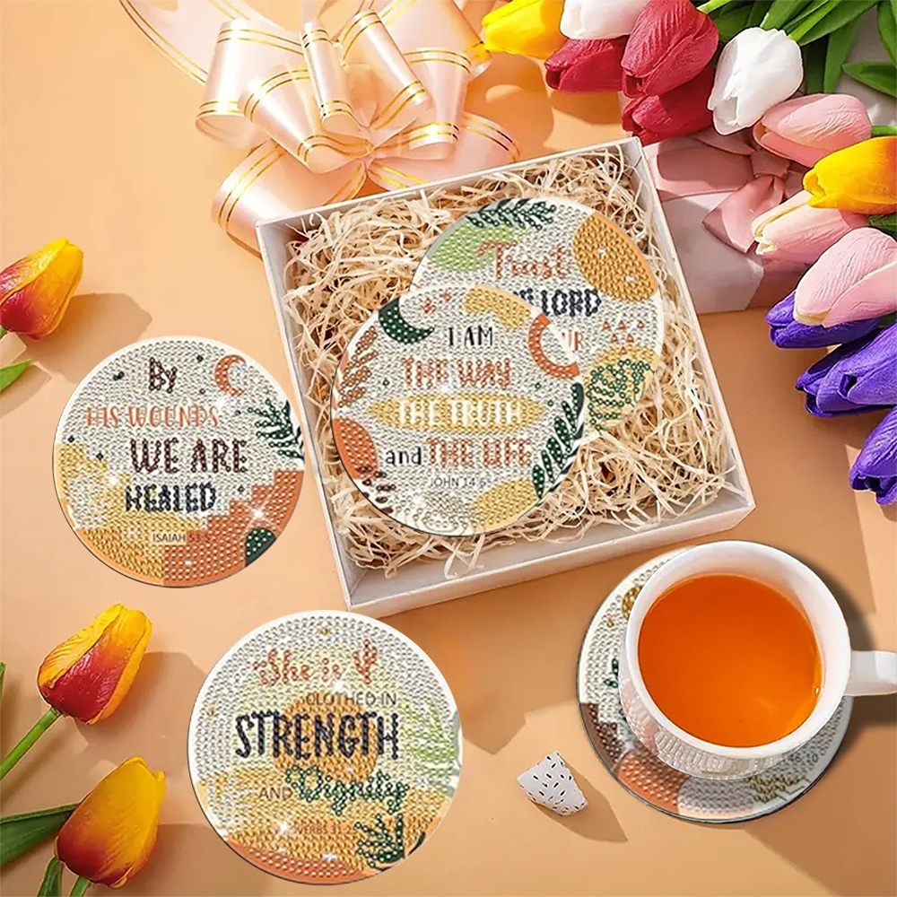 Conjunto de 8 Porta-Copos de P - Resin Art Coasters avaliação e preço