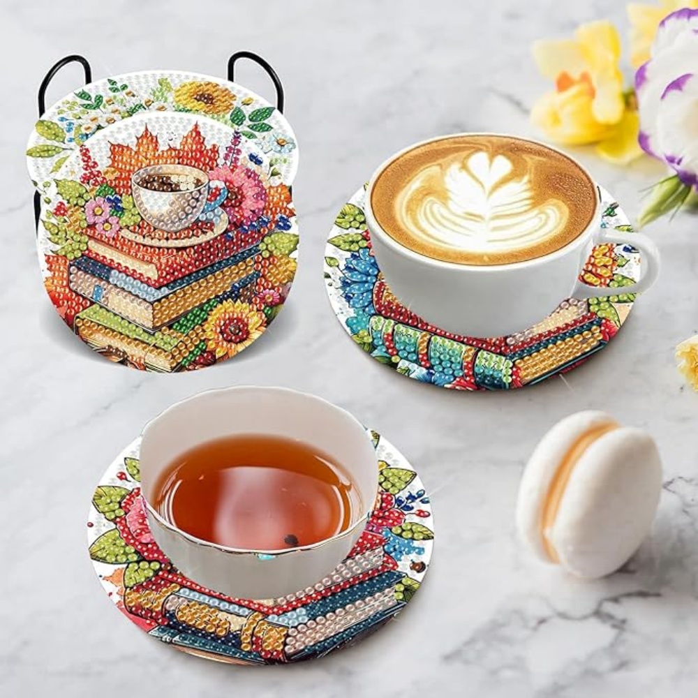 8 Peças/Kit DIY de Porta-Copos - Resin Art Coasters avaliação e preço