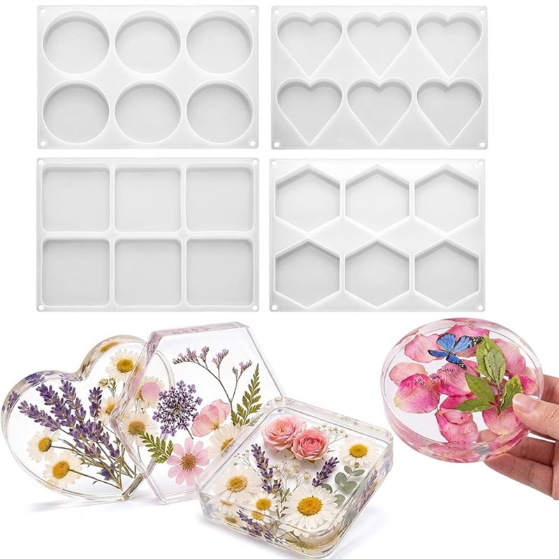 [ABFI!】 Moldes de resina para  - Resin Art Coasters avaliação e preço