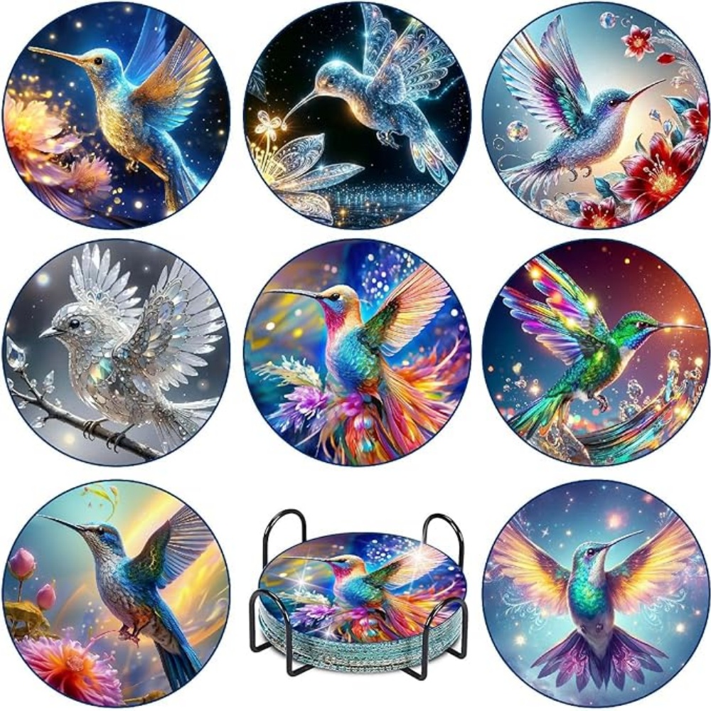 8 Peças de Porta-Copos de Pint - Resin Art Coasters avaliação e preço