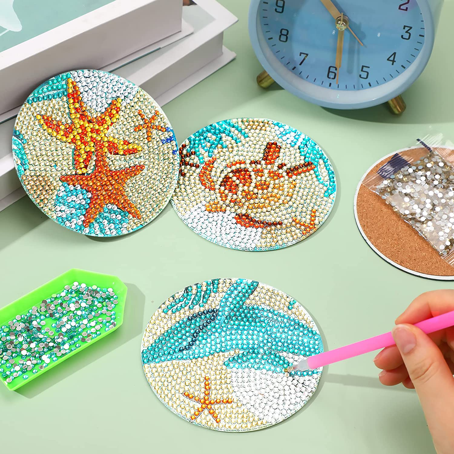 Porta-copos com suporte antide - Resin Art Coasters avaliação e preço