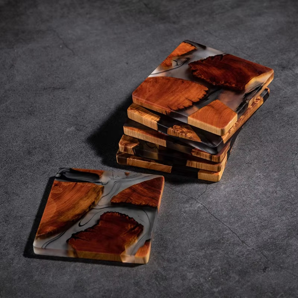 Coasters de resina de madeira  - Resin Art Coasters avaliação e preço