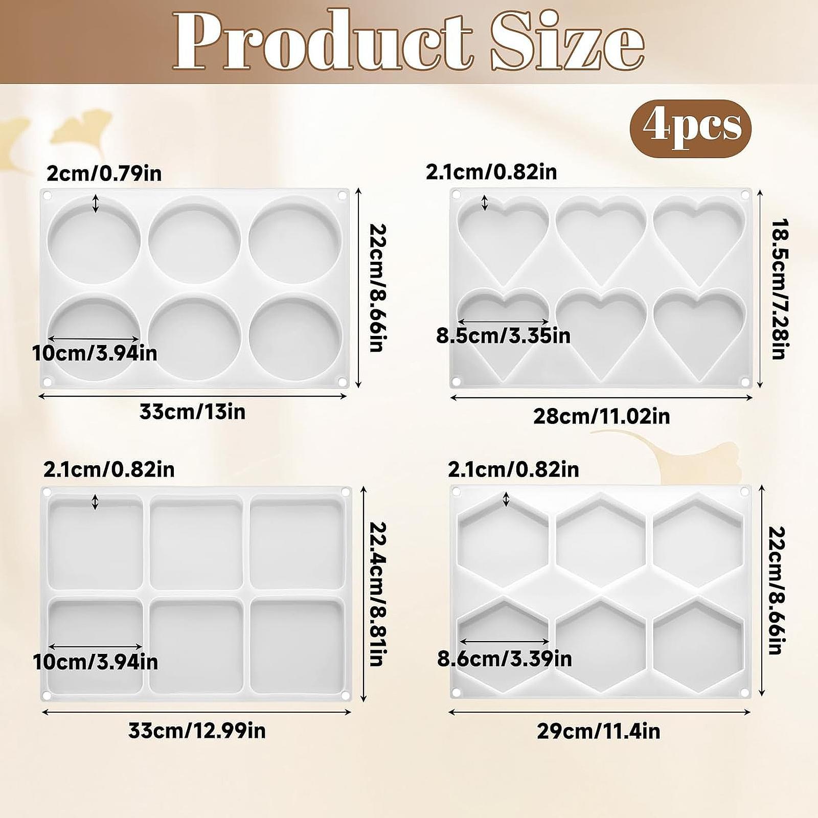4 Peças de Moldes de Resina Pr - Resin Art Coasters avaliação e preço