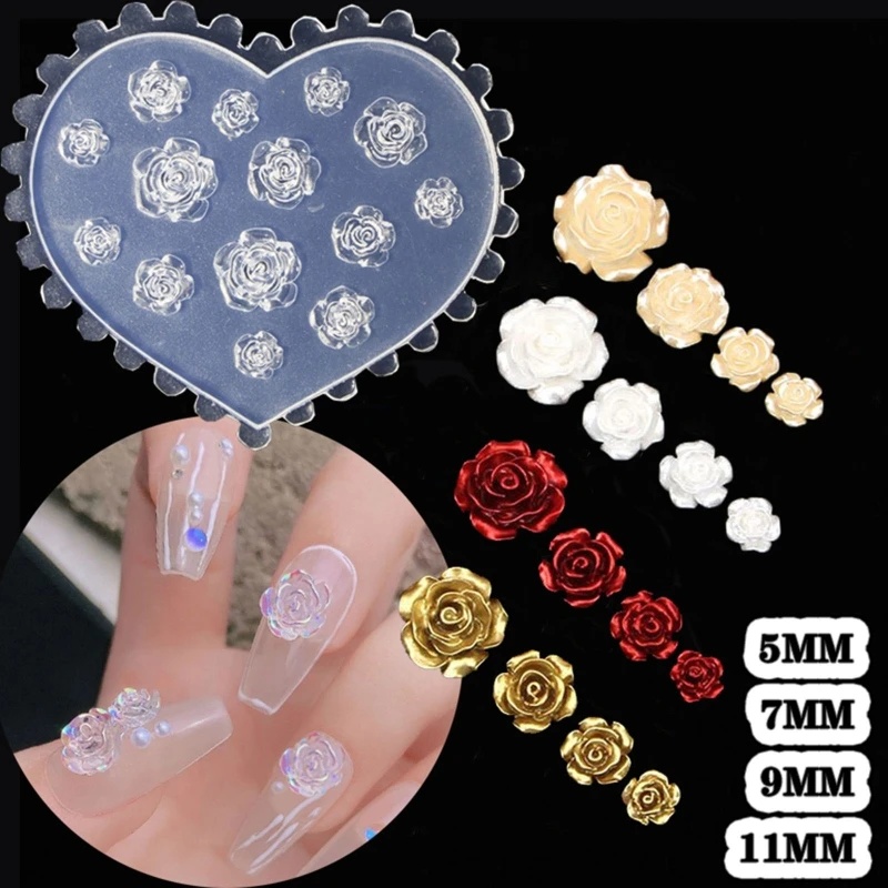 Decorações de Unhas em Forma d - Resin Art With Rose avaliação e preço