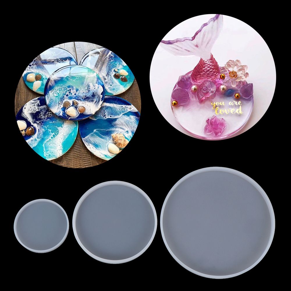 Molde de Silicone Redondo para - Resin Art Coasters avaliação e preço