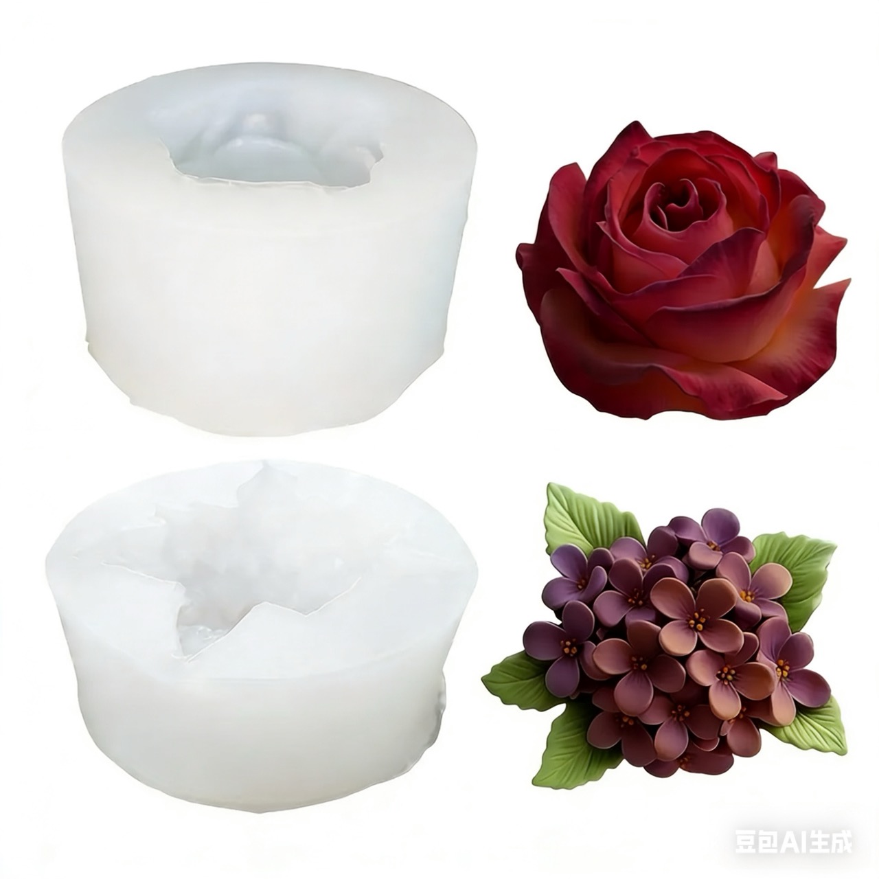 2 peças de moldes de silicone  - Resin Art With Rose avaliação e preço