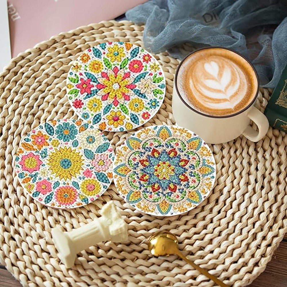 Conjunto de 8 peças/Conjunto d - Resin Art Coasters avaliação e preço