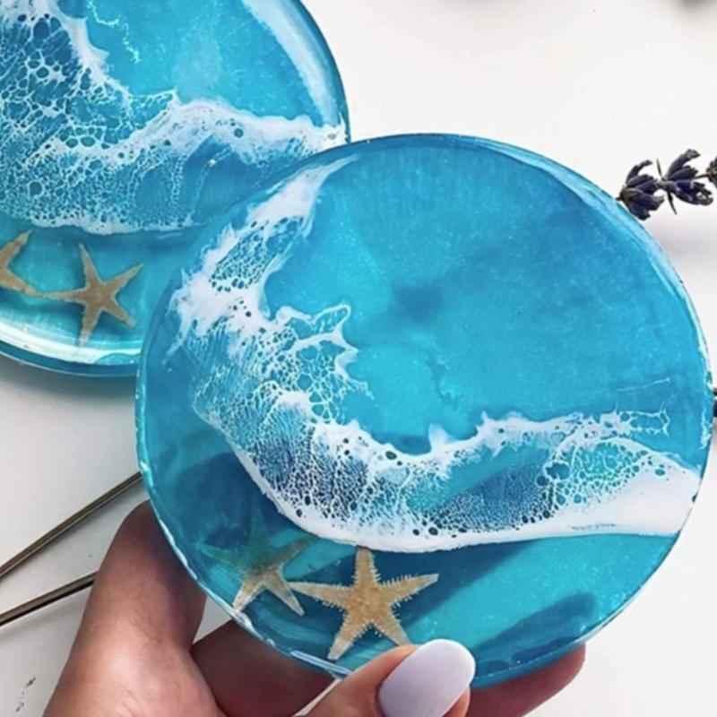Molde porta-copos resina f92d, - Resin Art Coasters avaliação e preço