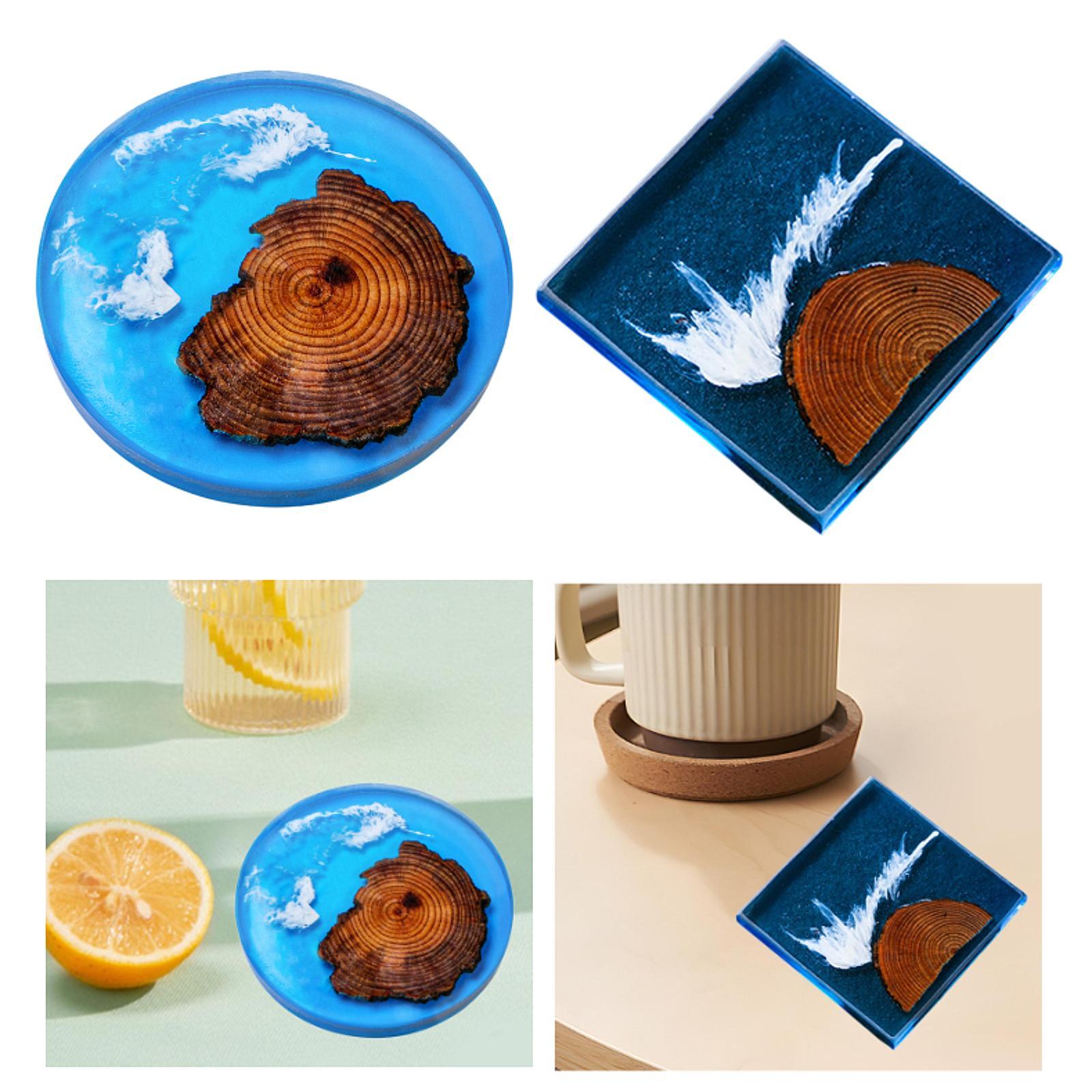 6 pçs porta-copos epóxi conjun - Resin Art Coasters avaliação e preço