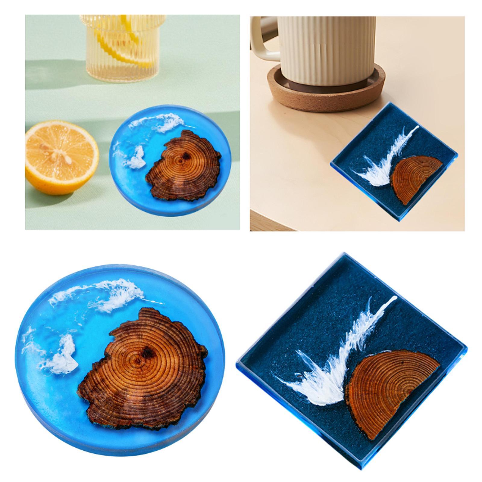 6 pçs porta-copos epóxi conjun - Resin Art Coasters avaliação e preço