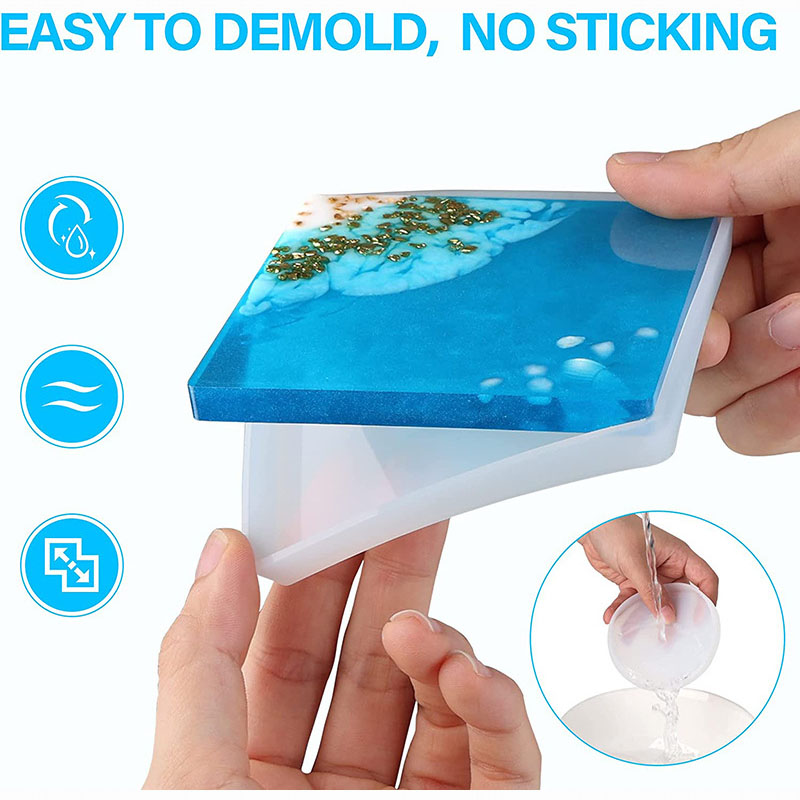 Molde de silicone quadrado red - Resin Art Coasters avaliação e preço