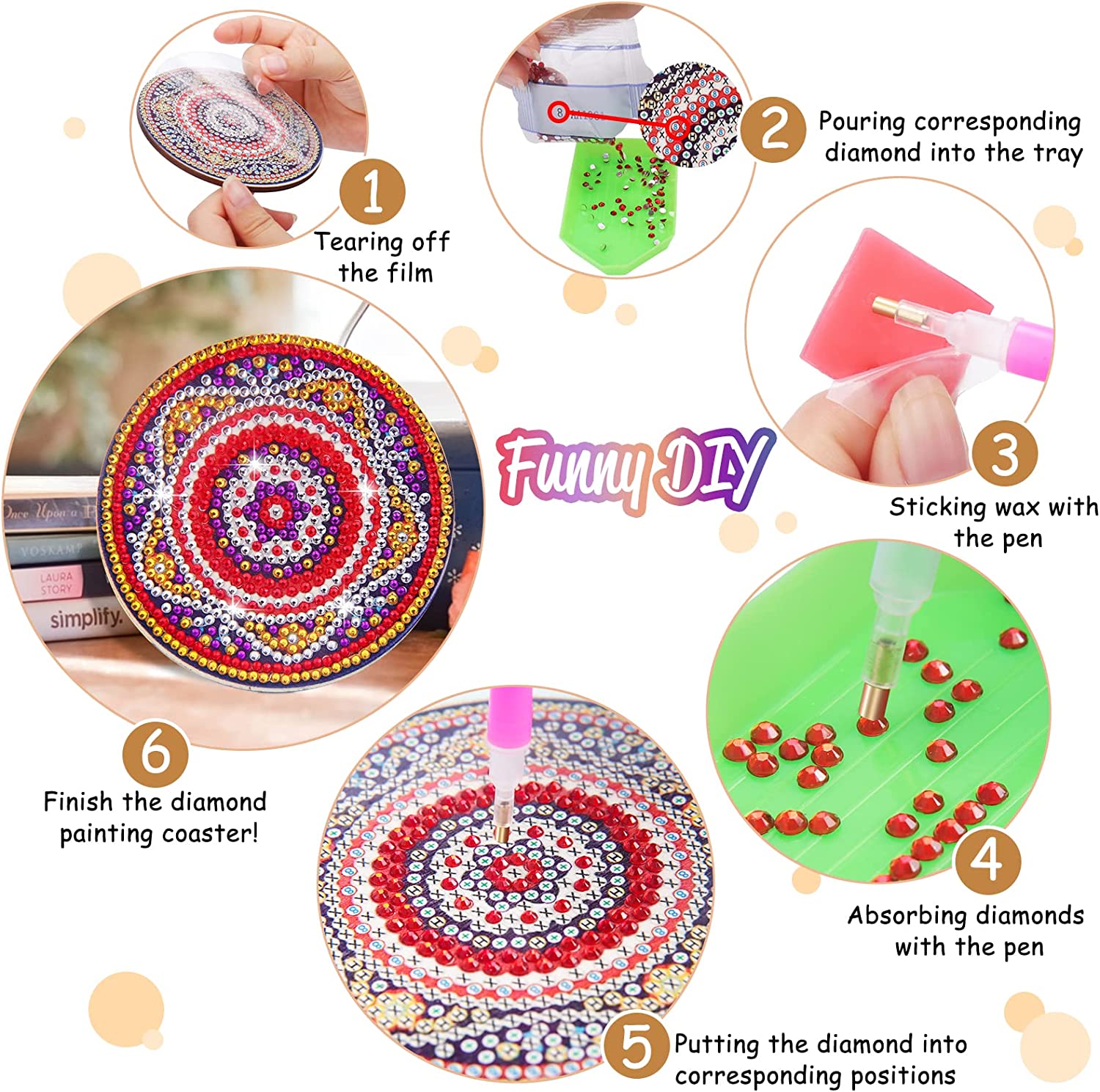 Chenistory 8 peças porta-copos - Resin Art Coasters avaliação e preço